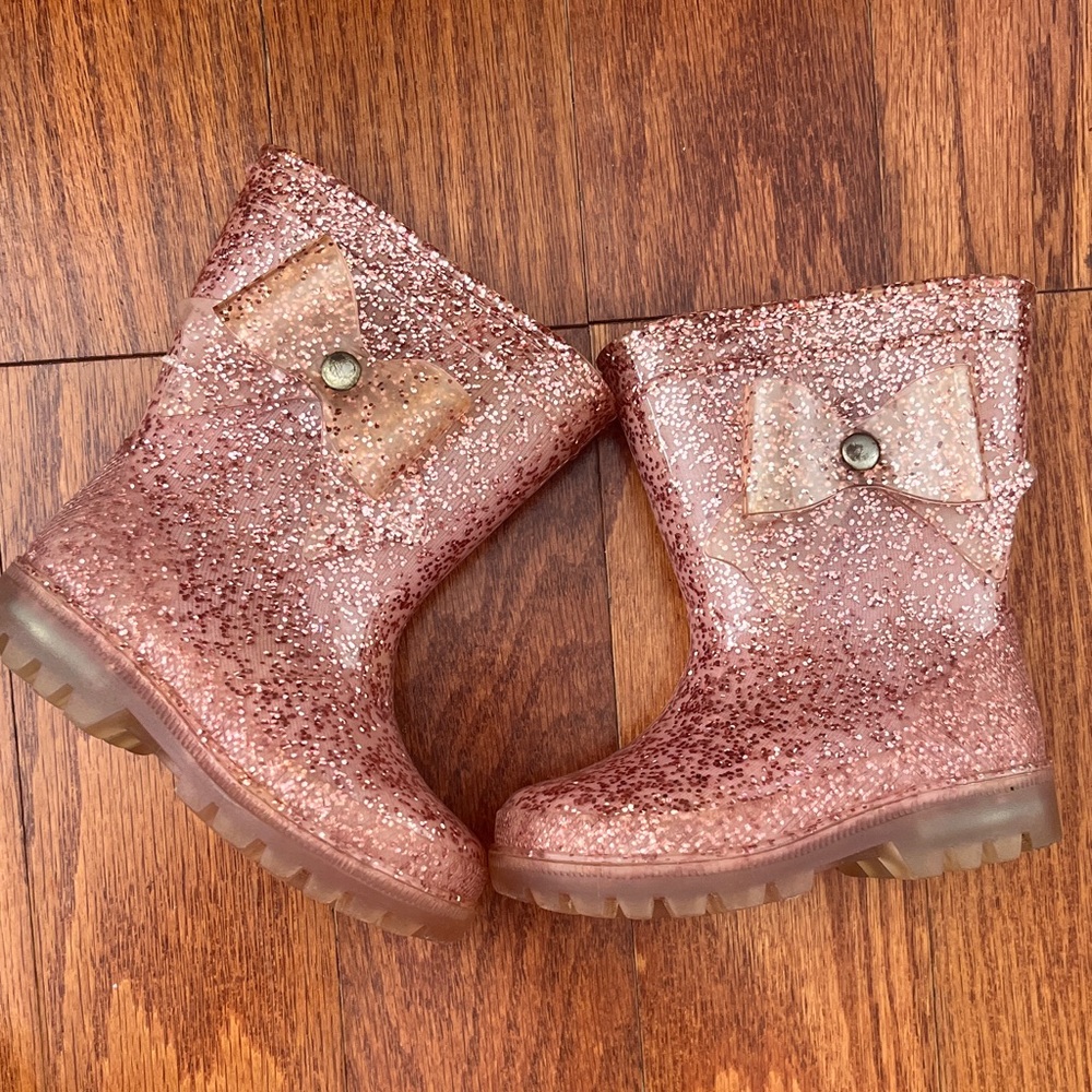 Children’s Place Pink Glittery light up rain boots